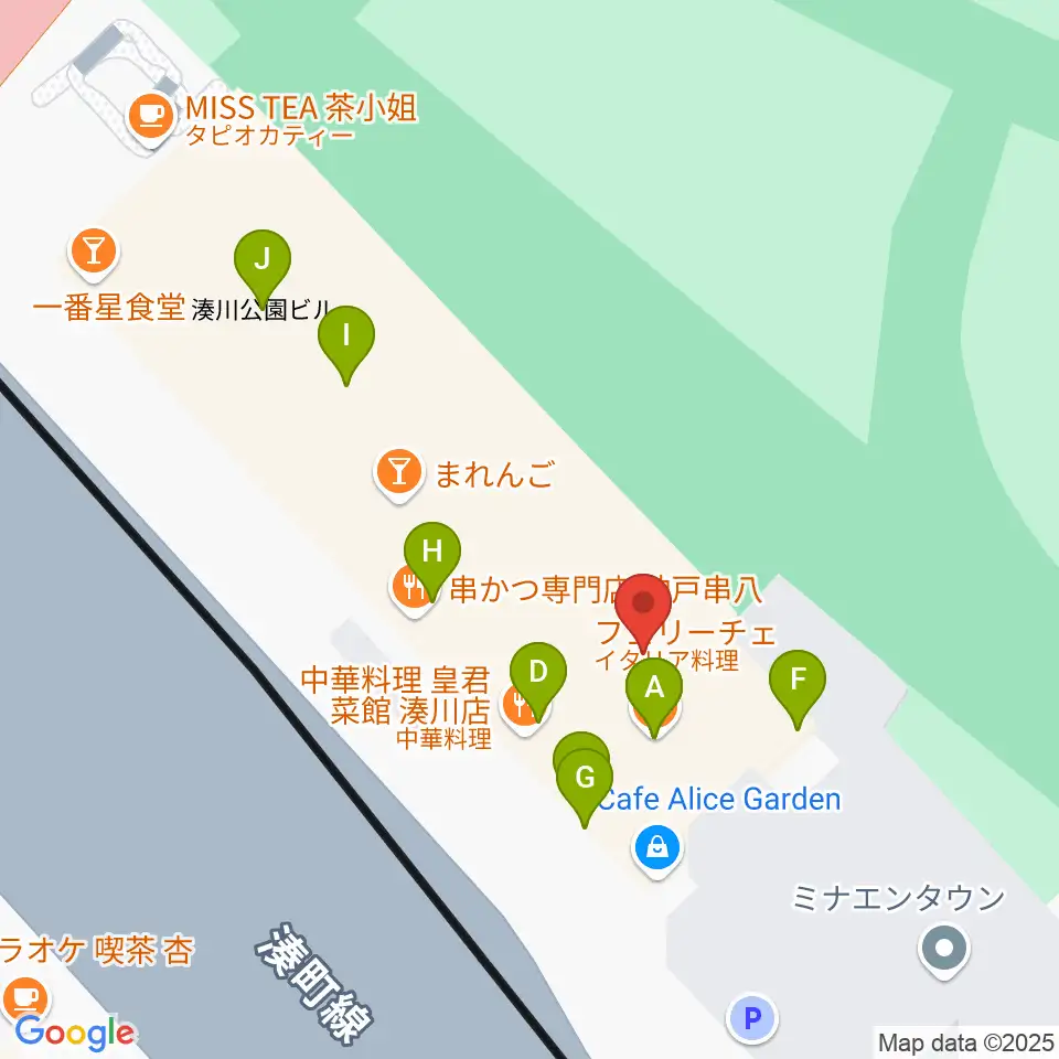 Key West周辺のファミレス・ファーストフード一覧地図