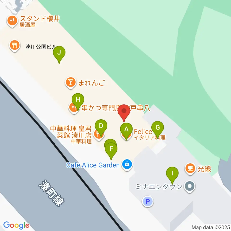Key West周辺のファミレス・ファーストフード一覧地図