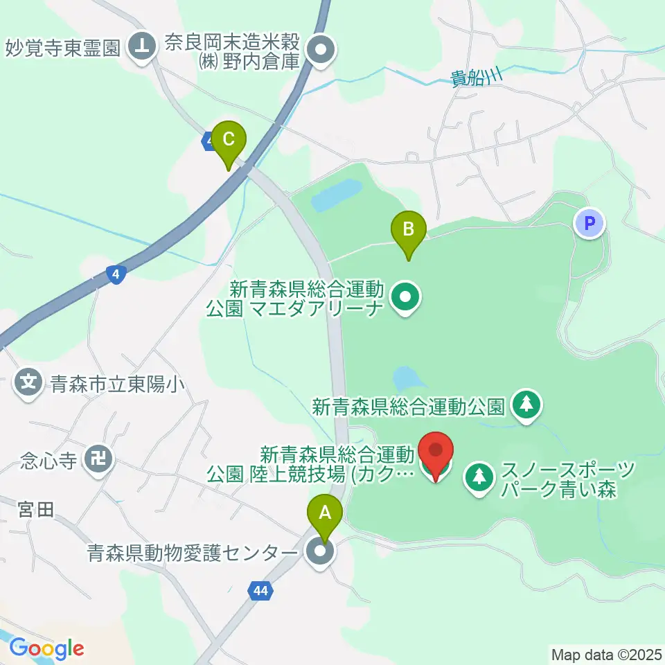 カクヒログループ アスレチックスタジアム周辺のファミレス・ファーストフード一覧地図