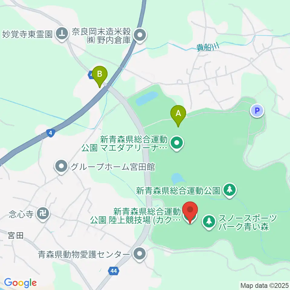 カクヒログループ アスレチックスタジアム周辺のファミレス・ファーストフード一覧地図