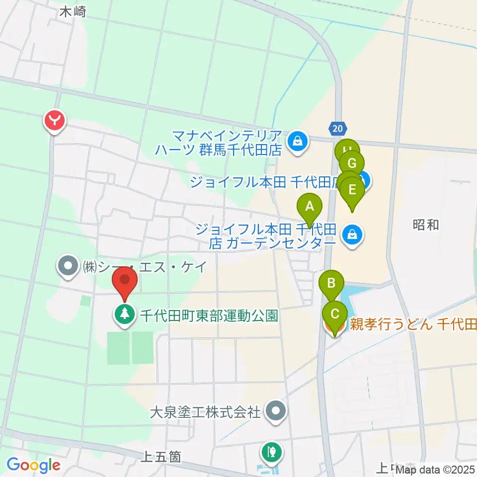 KAKINUMAアリーナ周辺のファミレス・ファーストフード一覧地図