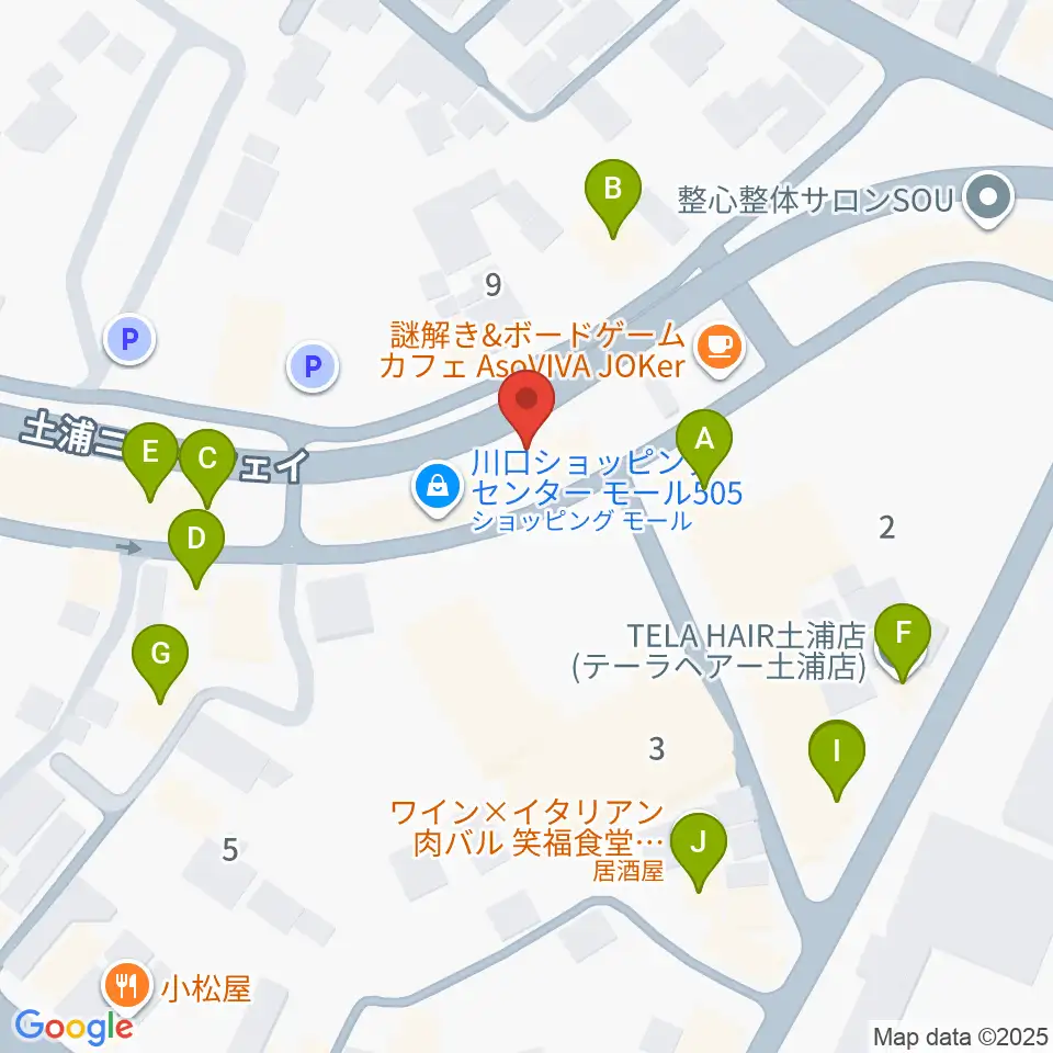 LINER NOTES周辺のファミレス・ファーストフード一覧地図