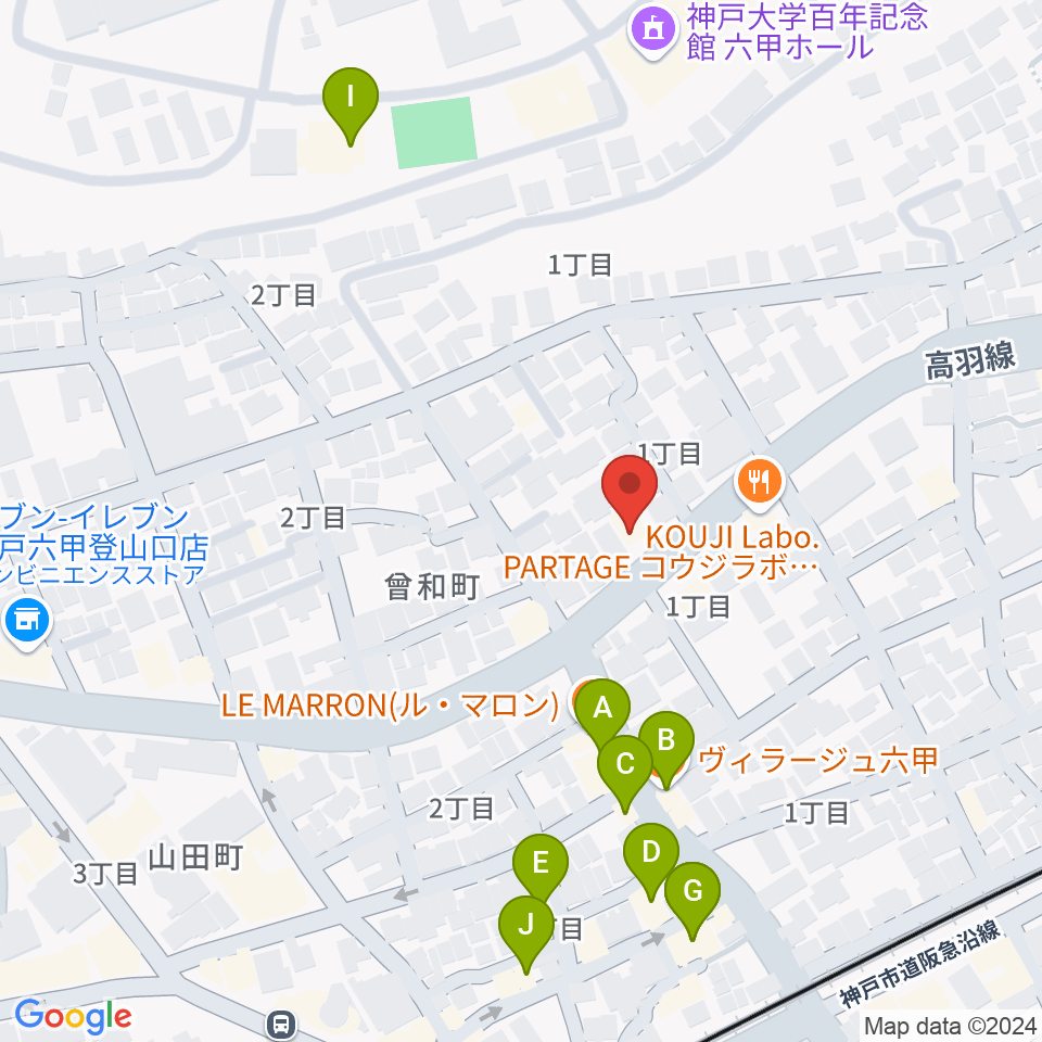 里夢 SATOM周辺のファミレス・ファーストフード一覧地図