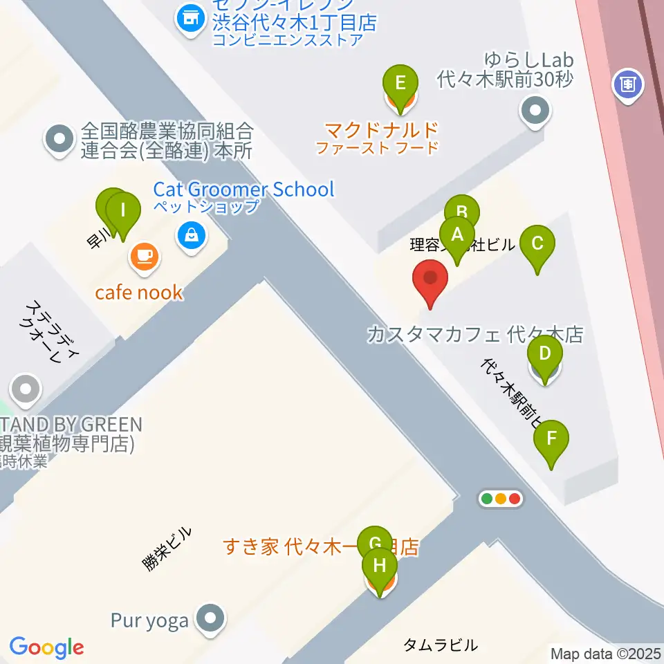festina-lente music school周辺のファミレス・ファーストフード一覧地図
