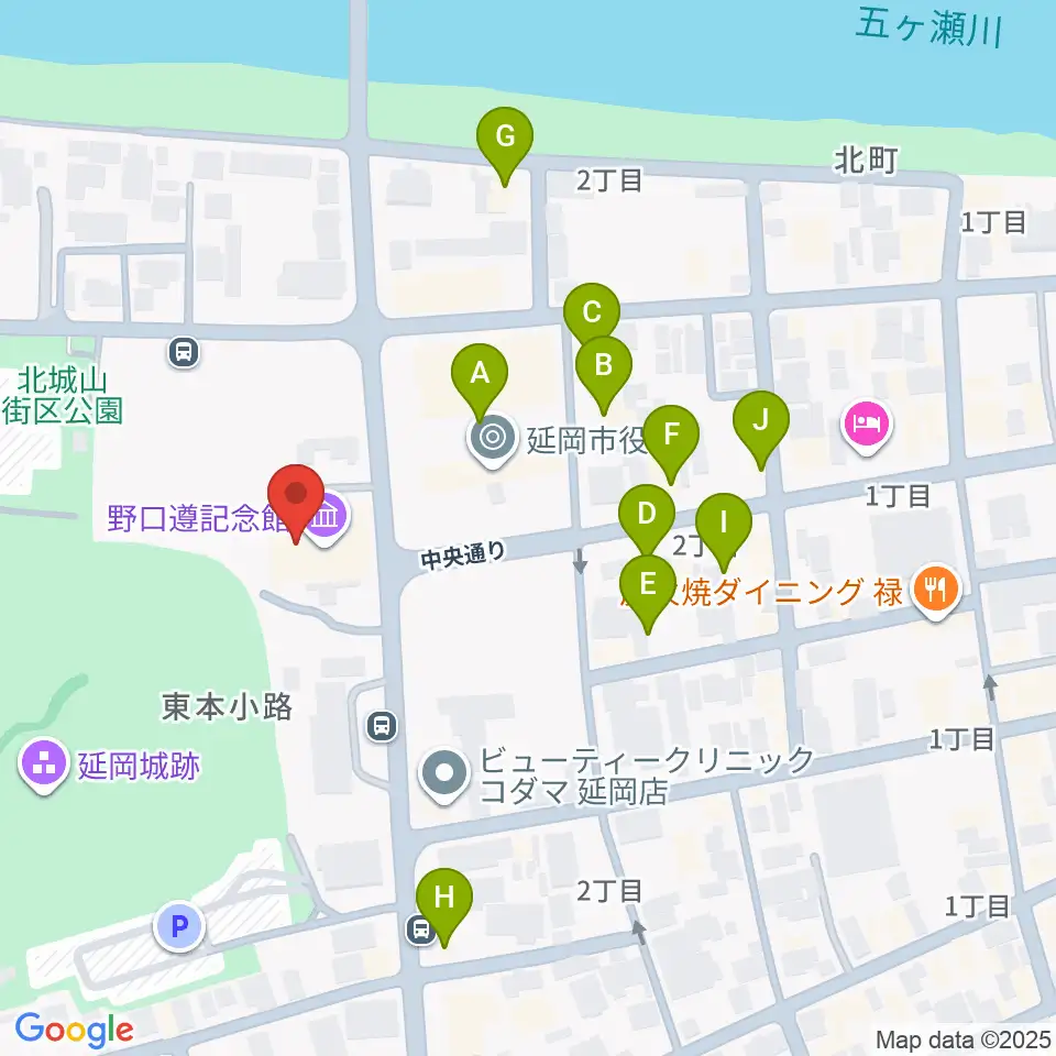 野口遵記念館周辺のファミレス・ファーストフード一覧地図