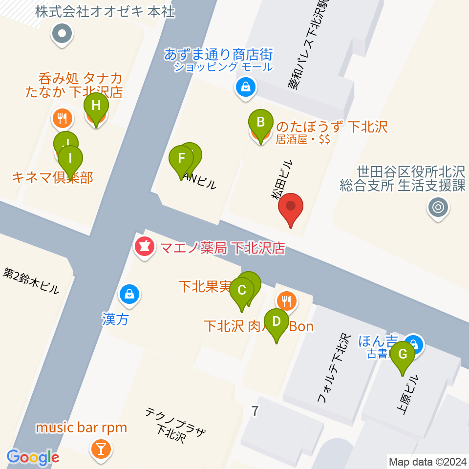 General Record Store周辺のファミレス・ファーストフード一覧地図