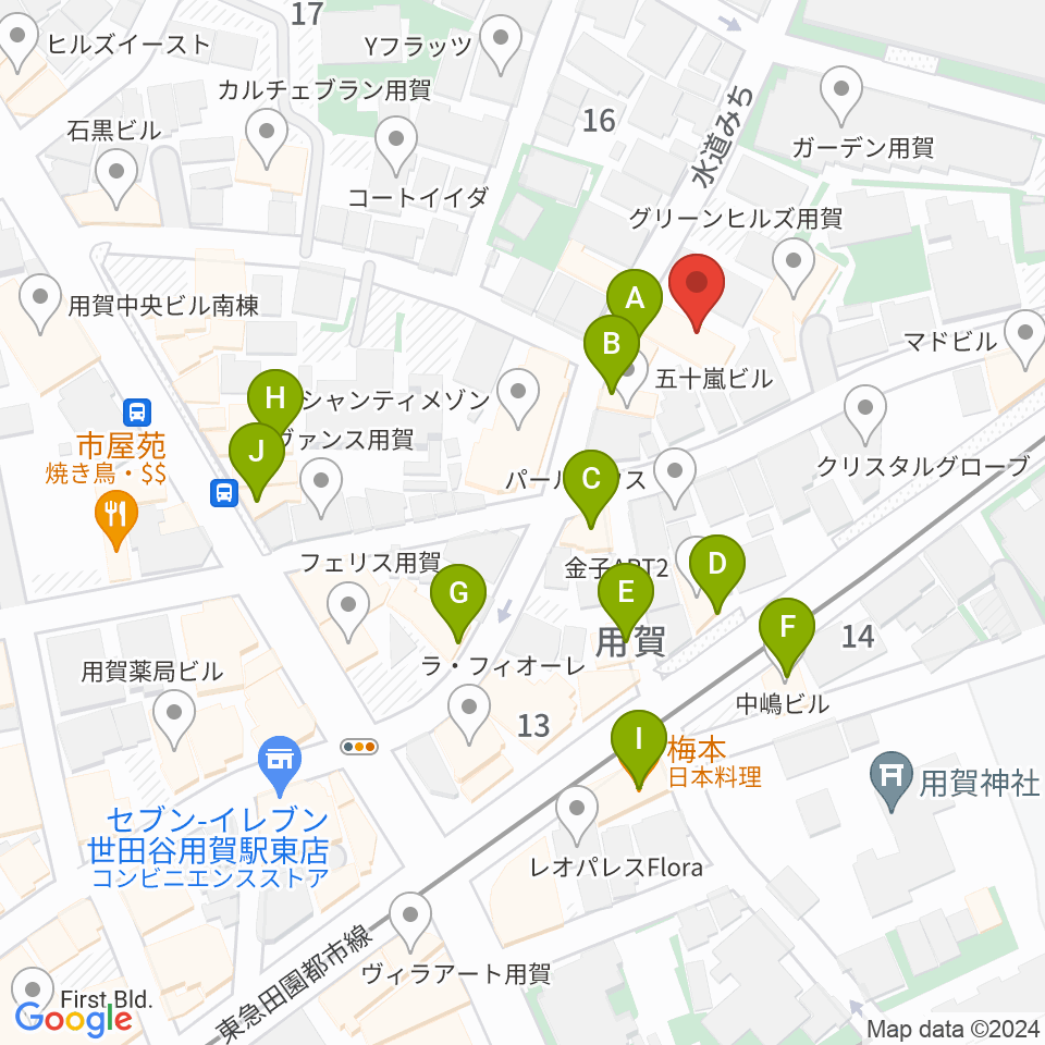 studio ATLIO周辺のファミレス・ファーストフード一覧地図