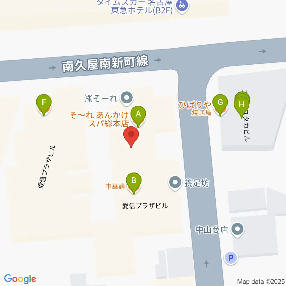 名古屋栄CIRCUS周辺のファミレス・ファーストフード一覧地図