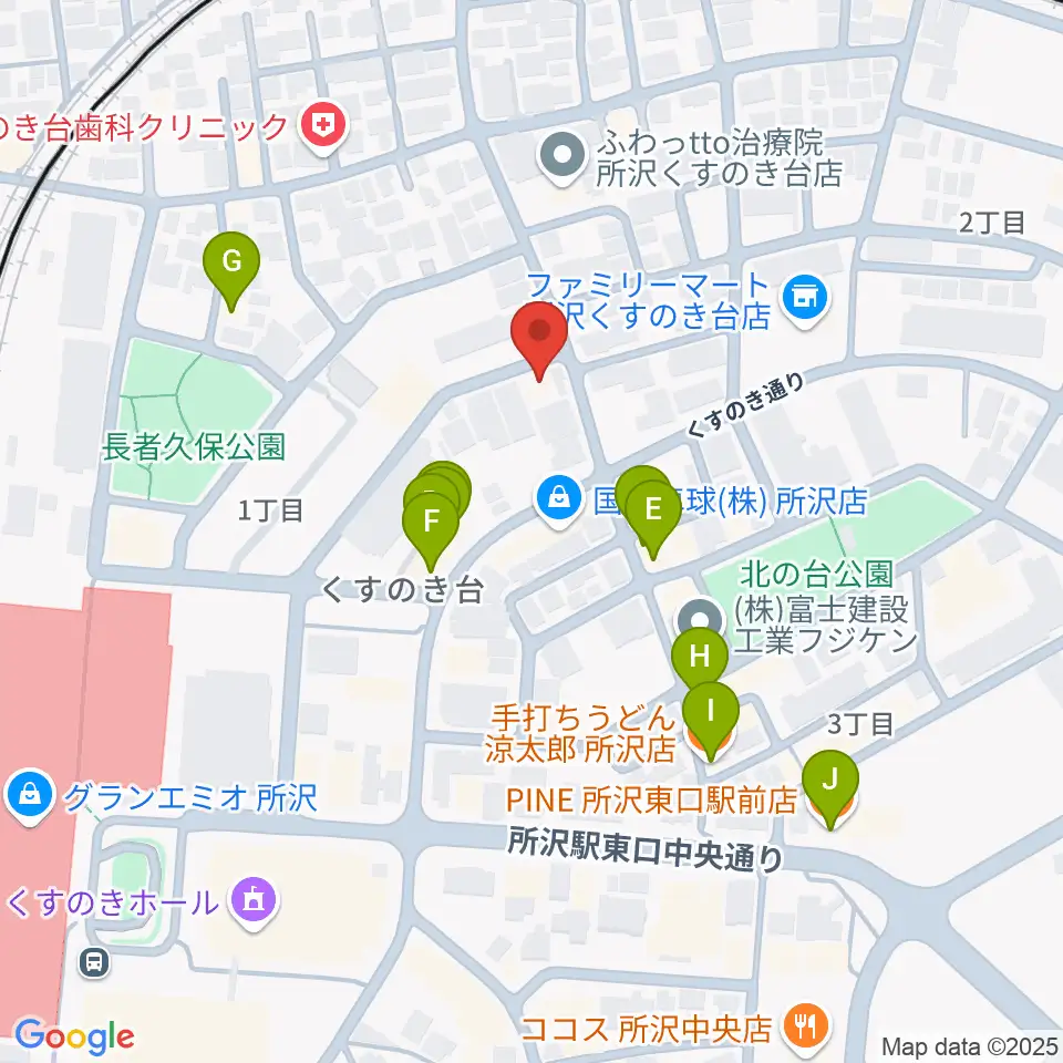アミュージング・グレース周辺のファミレス・ファーストフード一覧地図