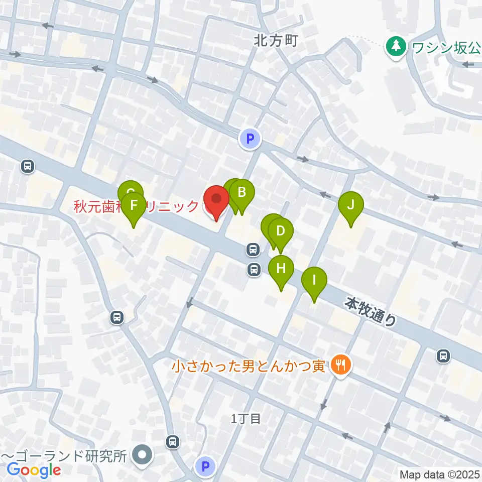 マリンFM周辺のファミレス・ファーストフード一覧地図