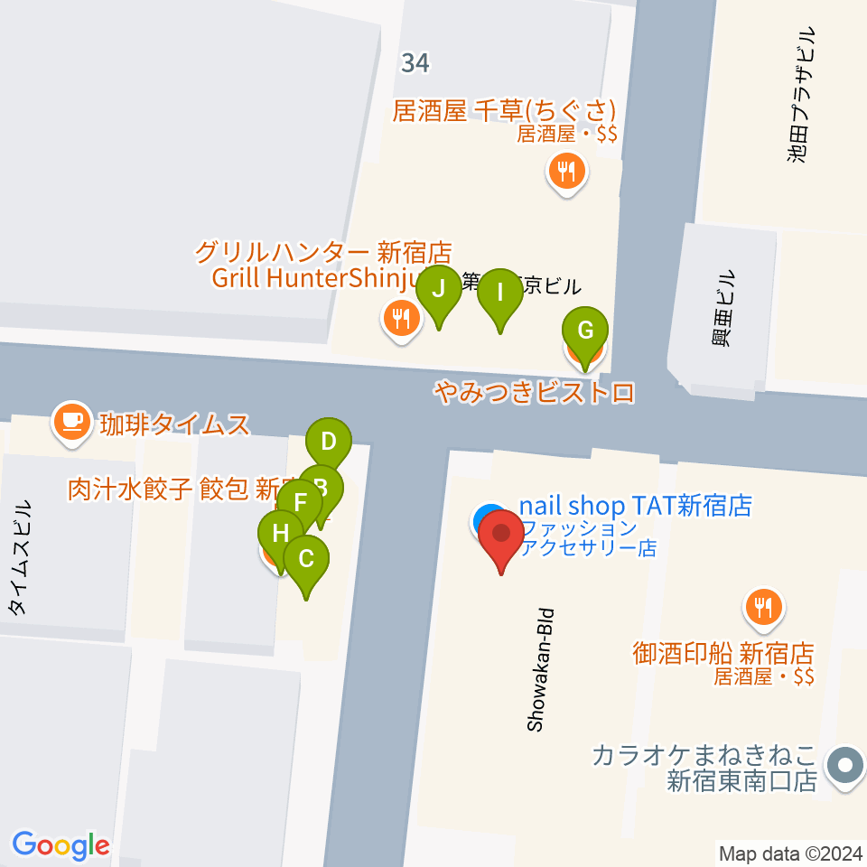 K’s cinema周辺のファミレス・ファーストフード一覧地図