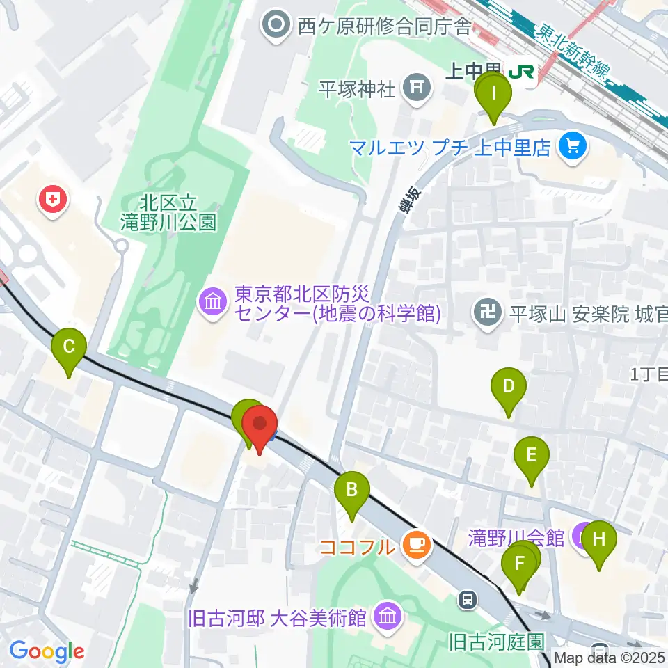 スタジオスカウト周辺のファミレス・ファーストフード一覧地図