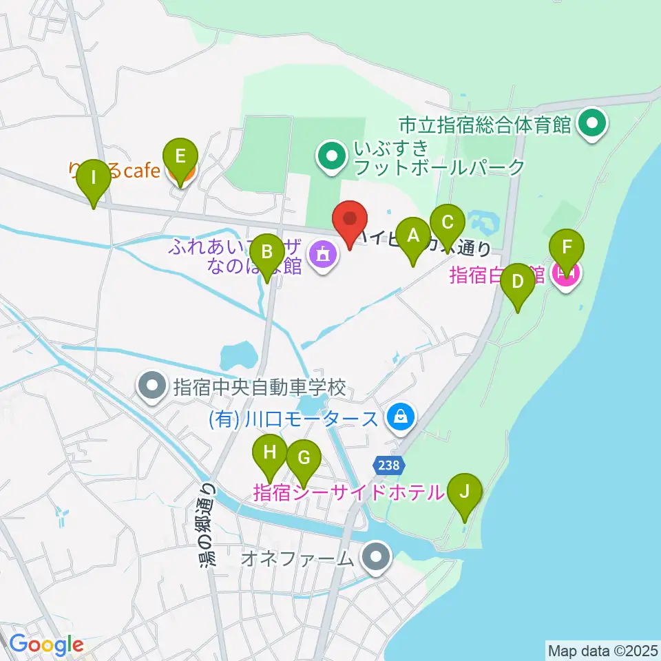 指宿市民会館周辺のファミレス・ファーストフード一覧地図