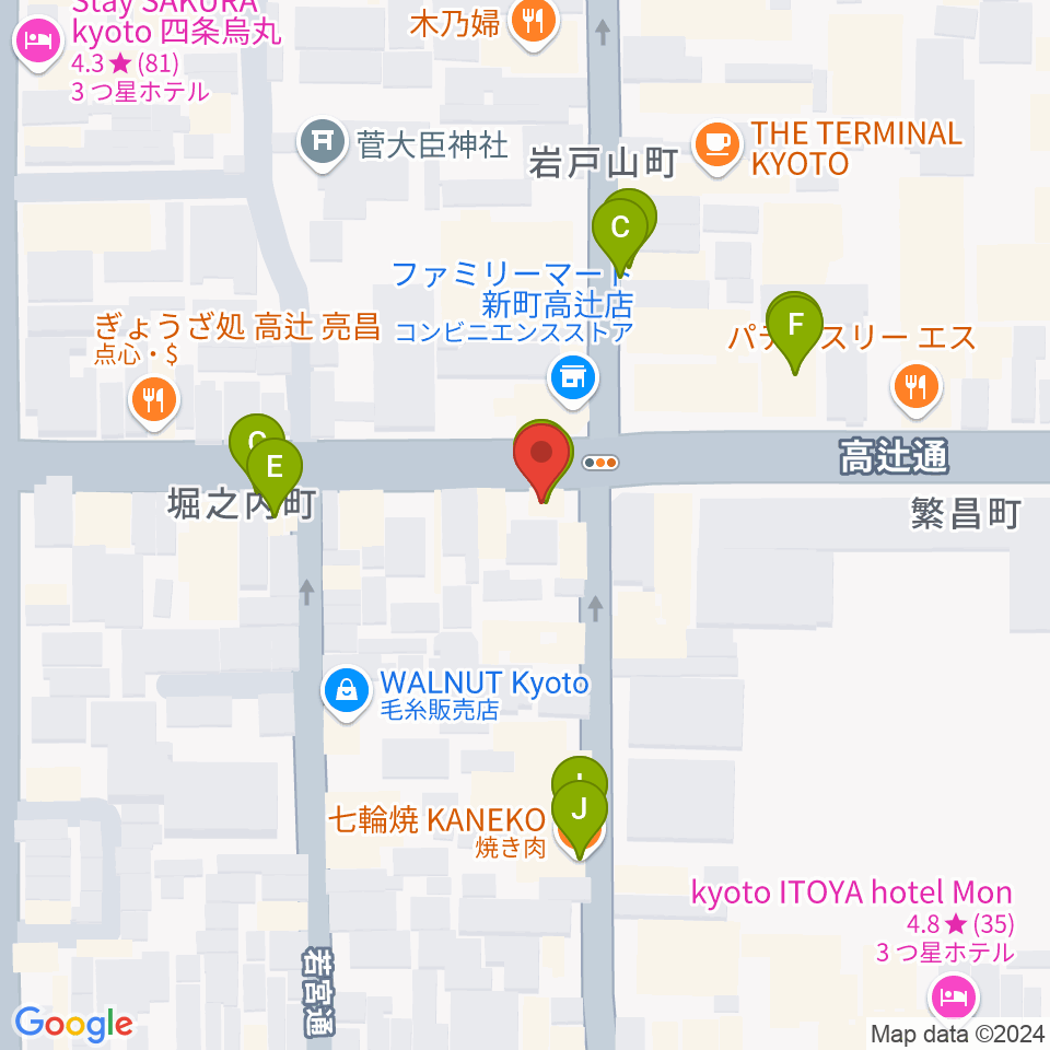 ティーステップ周辺のファミレス・ファーストフード一覧地図