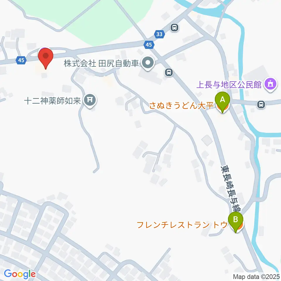 N's Guitar Garage周辺のファミレス・ファーストフード一覧地図