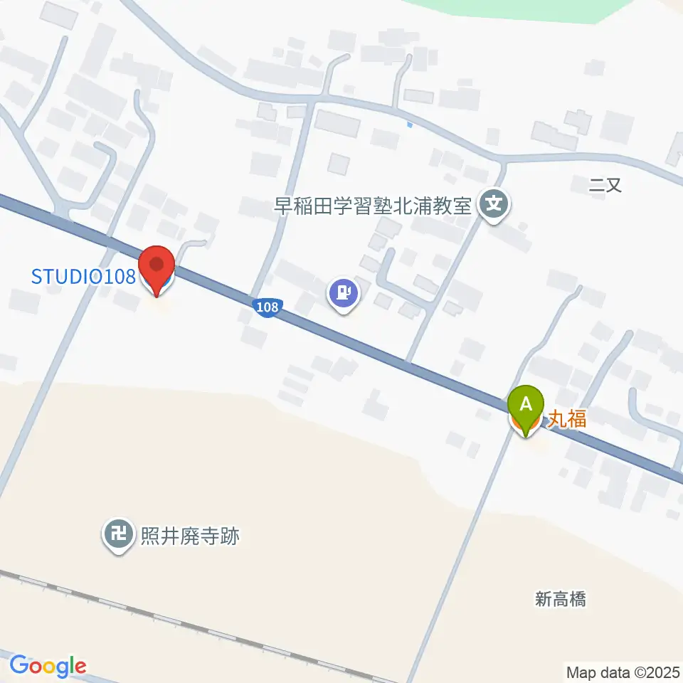 STUDIO108周辺のファミレス・ファーストフード一覧地図