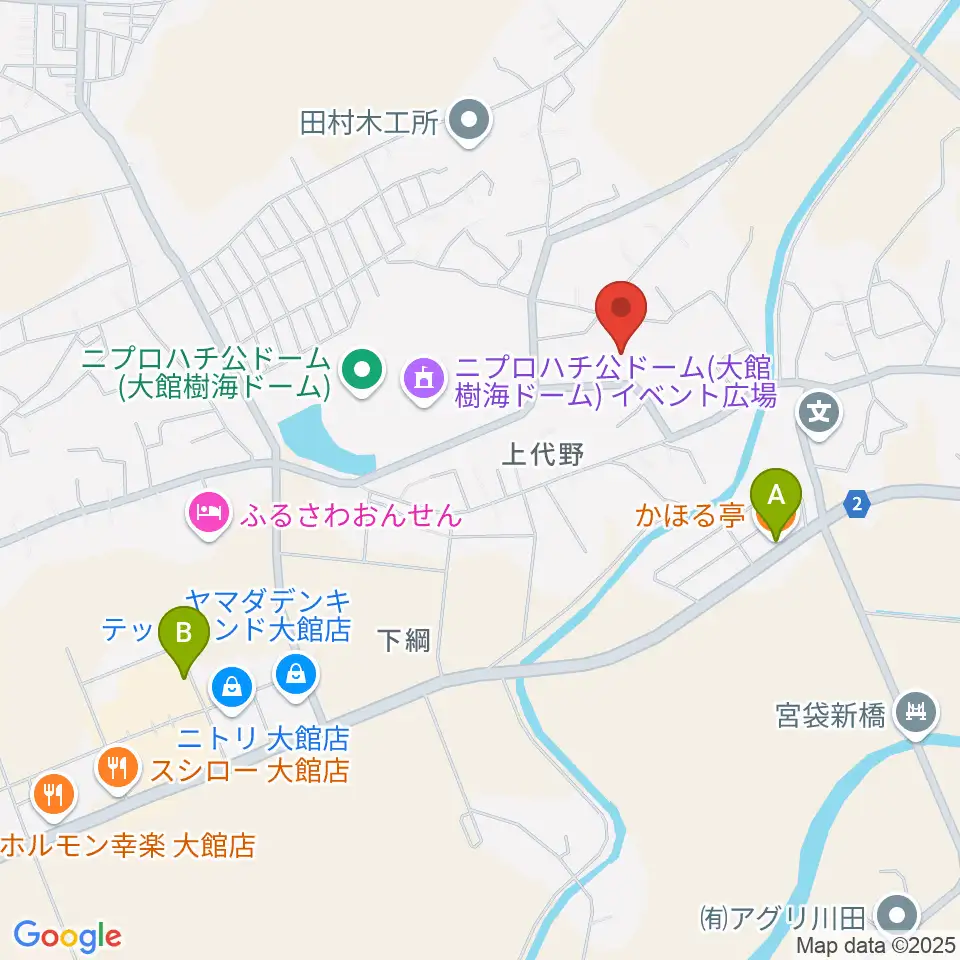 タクミアリーナ周辺のファミレス・ファーストフード一覧地図