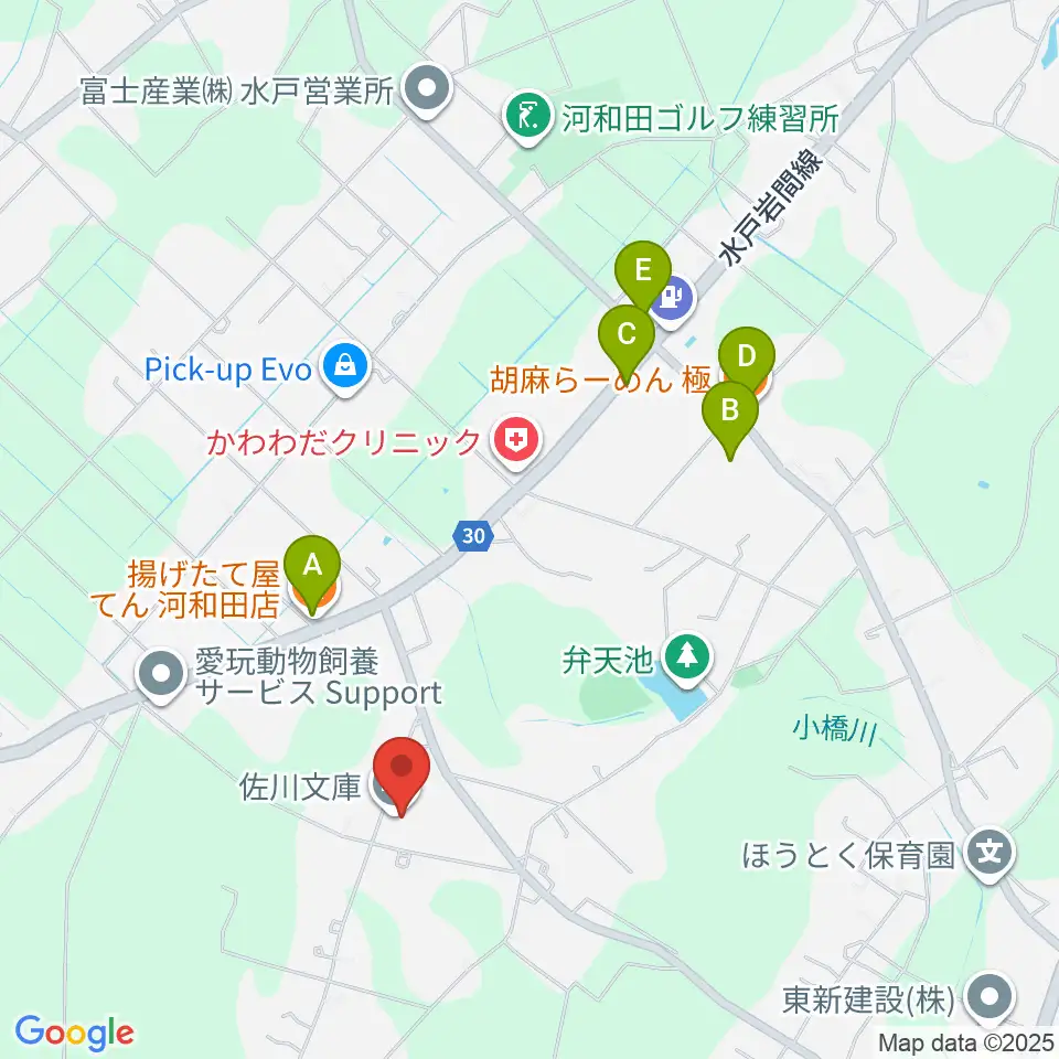 佐川文庫周辺のファミレス・ファーストフード一覧地図