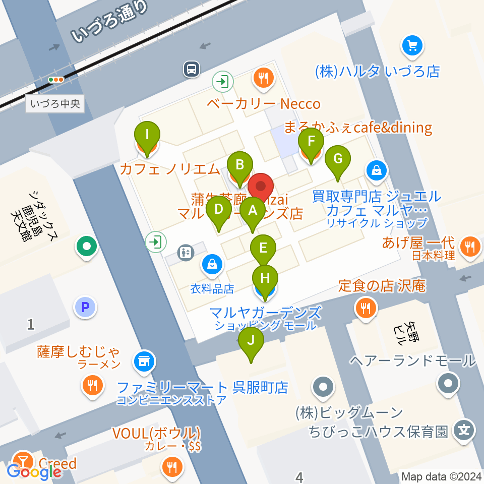 ガーデンズシネマ周辺のファミレス・ファーストフード一覧地図