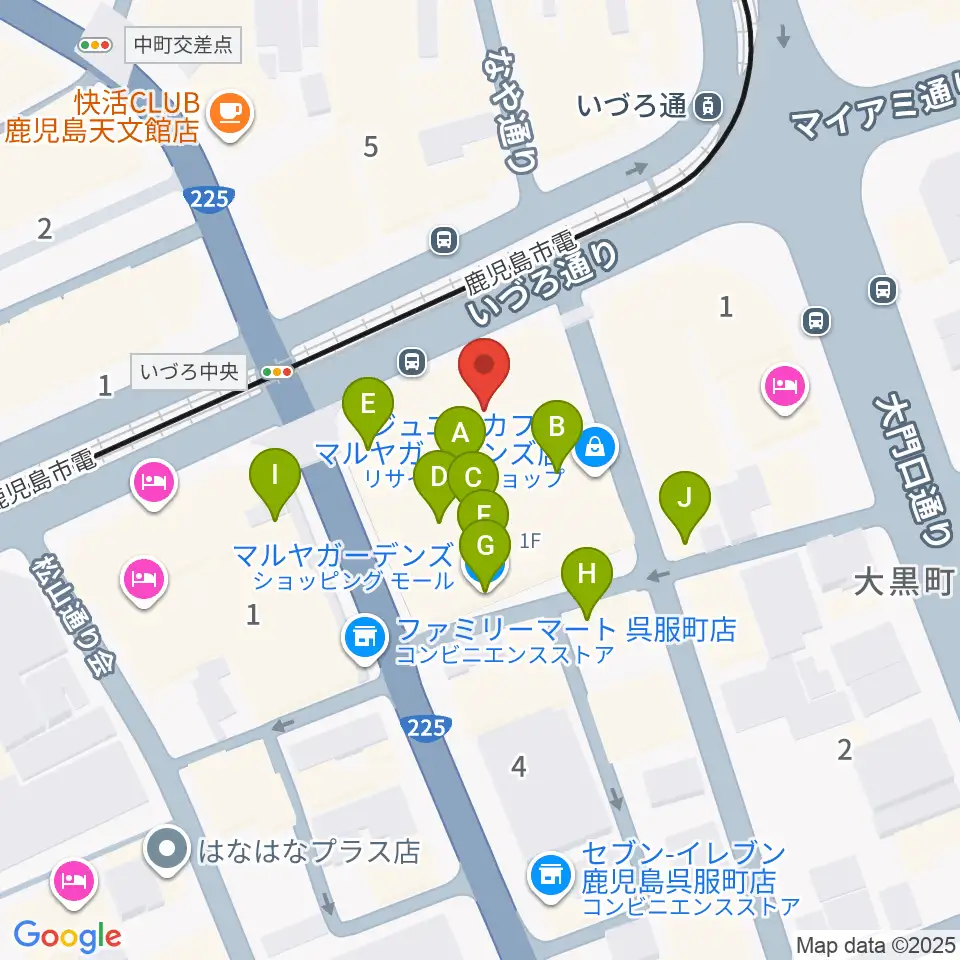 ガーデンズシネマ周辺のファミレス・ファーストフード一覧地図