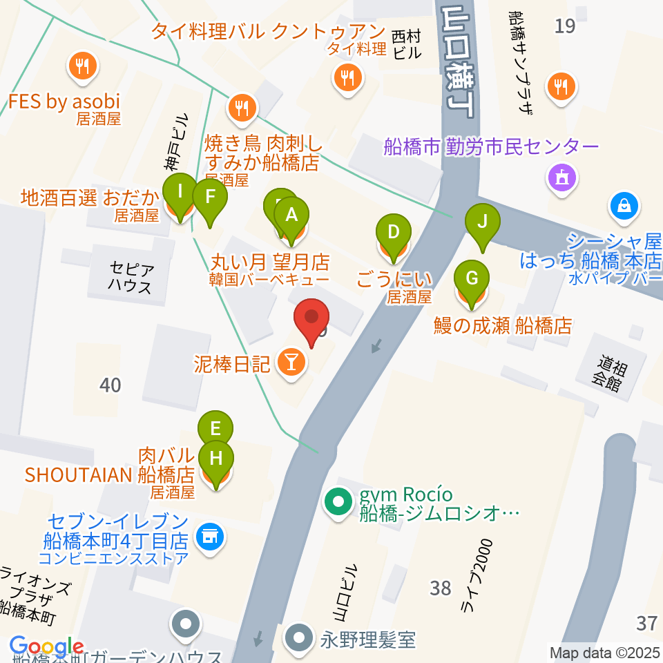 コクリコットフォルテ周辺のファミレス・ファーストフード一覧地図