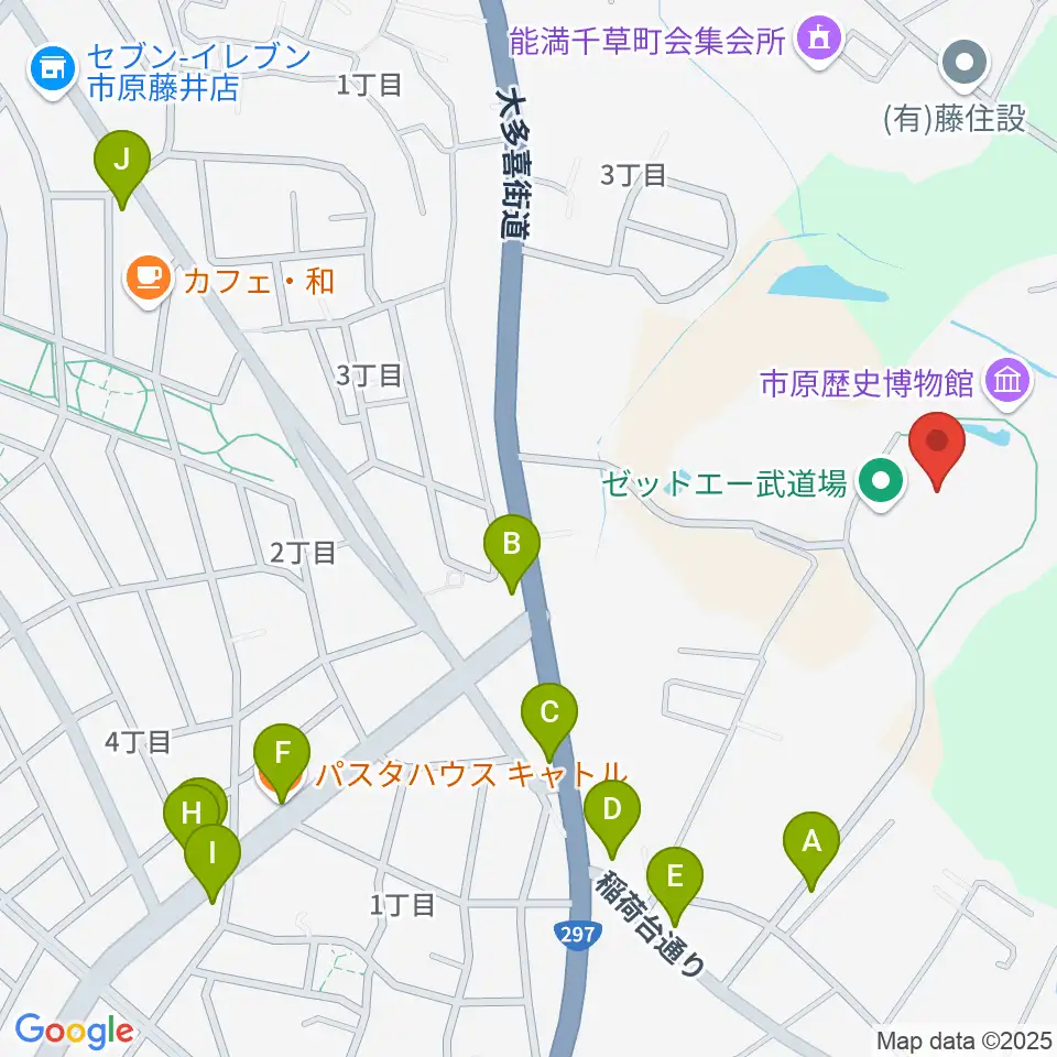 ゼットエー武道場周辺のファミレス・ファーストフード一覧地図