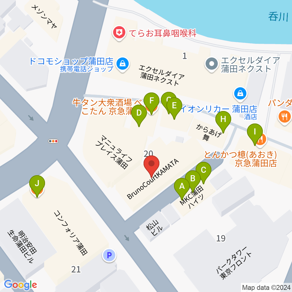 スタジオポハサ周辺のファミレス・ファーストフード一覧地図