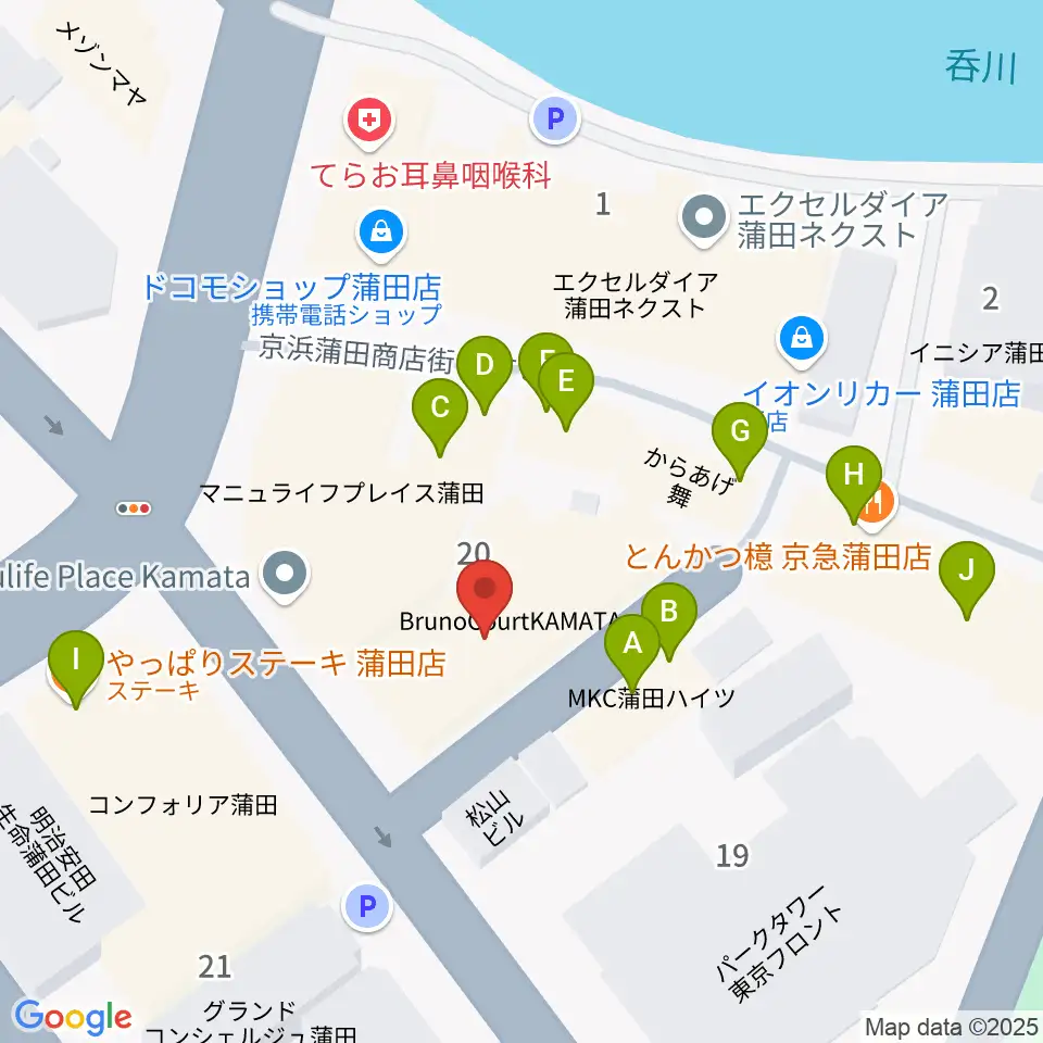 スタジオポハサ周辺のファミレス・ファーストフード一覧地図
