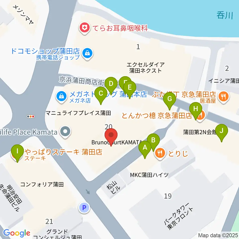 スタジオポハサ周辺のファミレス・ファーストフード一覧地図