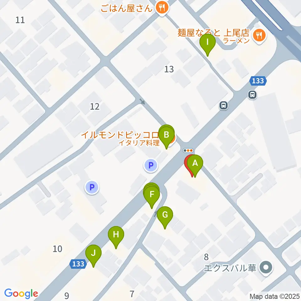 ニコニコ堂上尾センター周辺のファミレス・ファーストフード一覧地図