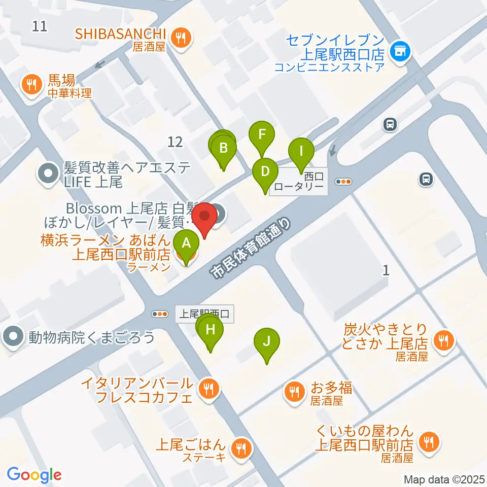 Dover Guitar Shop周辺のファミレス・ファーストフード一覧地図