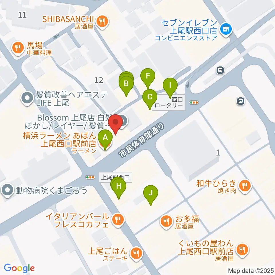 Dover Guitar Shop周辺のファミレス・ファーストフード一覧地図