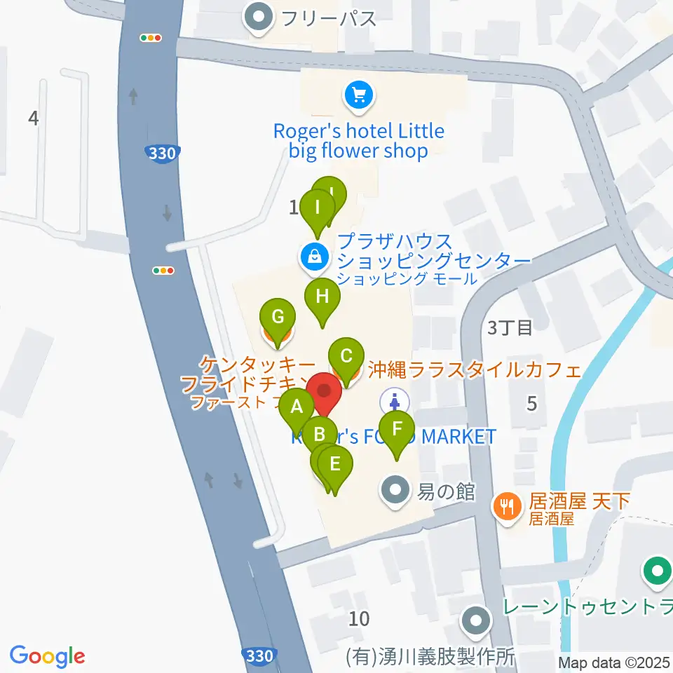 シネマプラザハウス周辺のファミレス・ファーストフード一覧地図