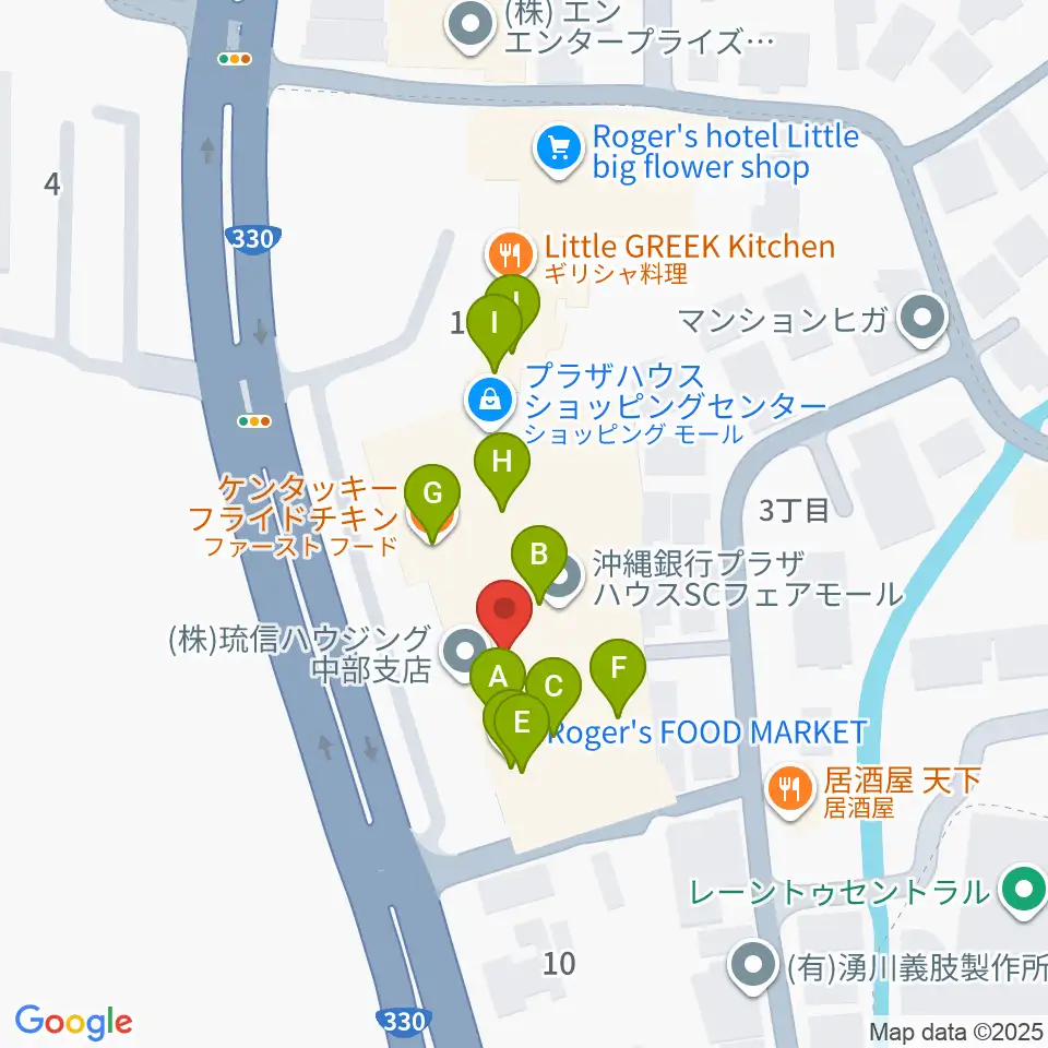 シネマプラザハウス周辺のファミレス・ファーストフード一覧地図