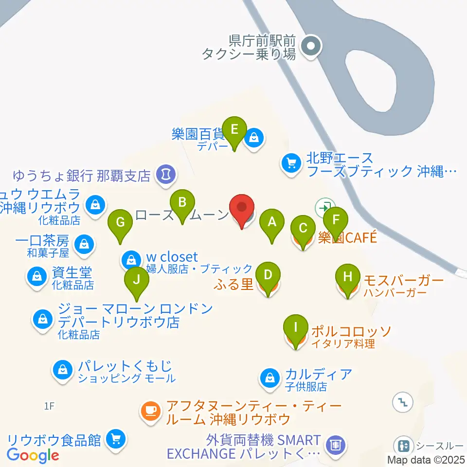 シネマパレット 周辺のファミレス・ファーストフード一覧地図