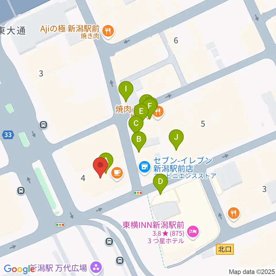 マルタケホール周辺のファミレス・ファーストフード一覧地図