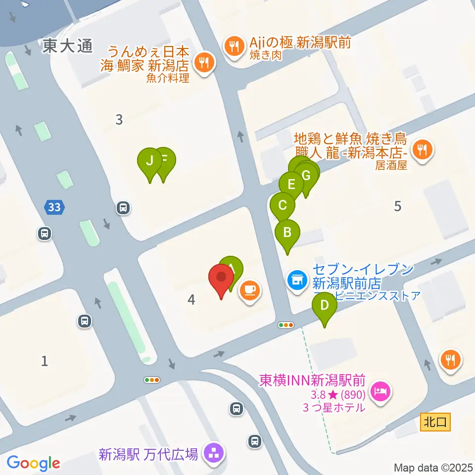 マルタケホール周辺のファミレス・ファーストフード一覧地図