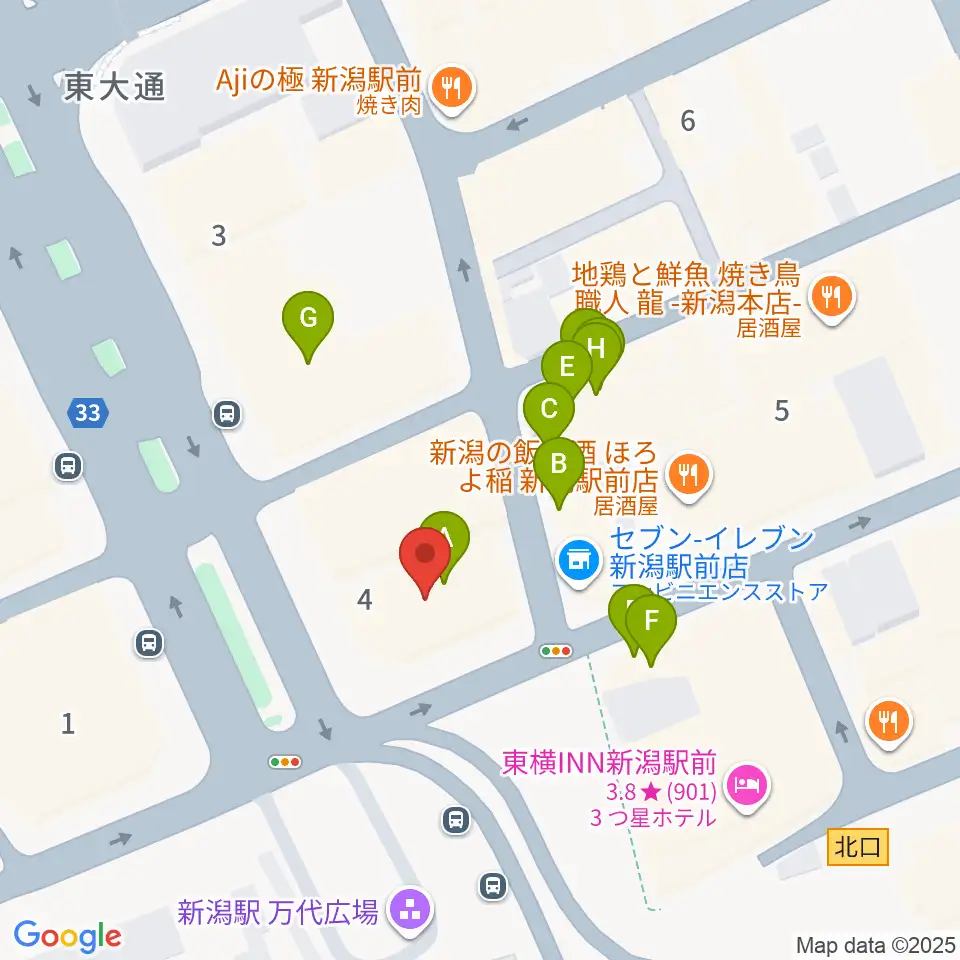 マルタケホール周辺のファミレス・ファーストフード一覧地図