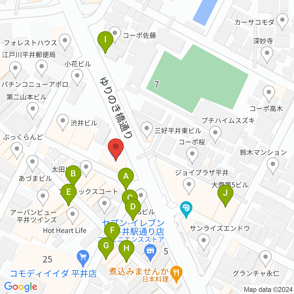 スタジオ・オトキチ周辺のファミレス・ファーストフード一覧地図