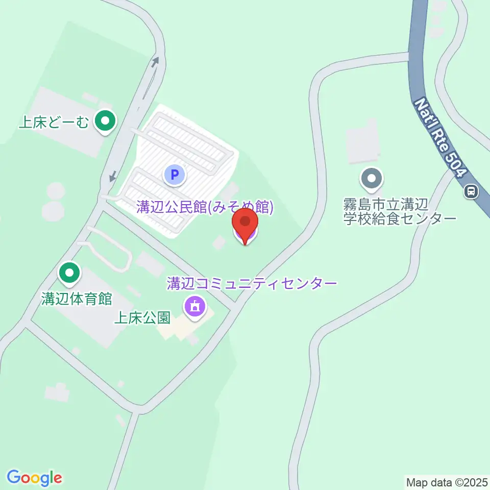 溝辺公民館 みそめ館周辺のファミレス・ファーストフード一覧地図