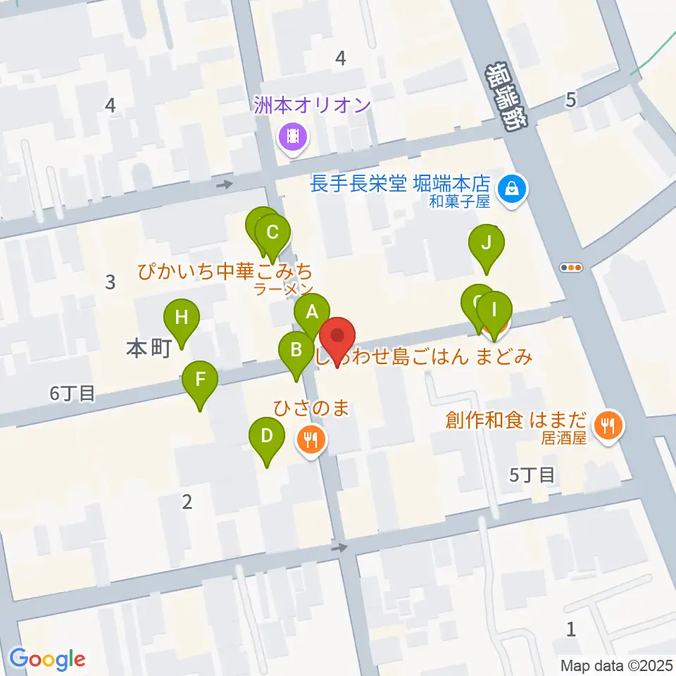マトヤ楽器ミュージックスタジオ周辺のファミレス・ファーストフード一覧地図