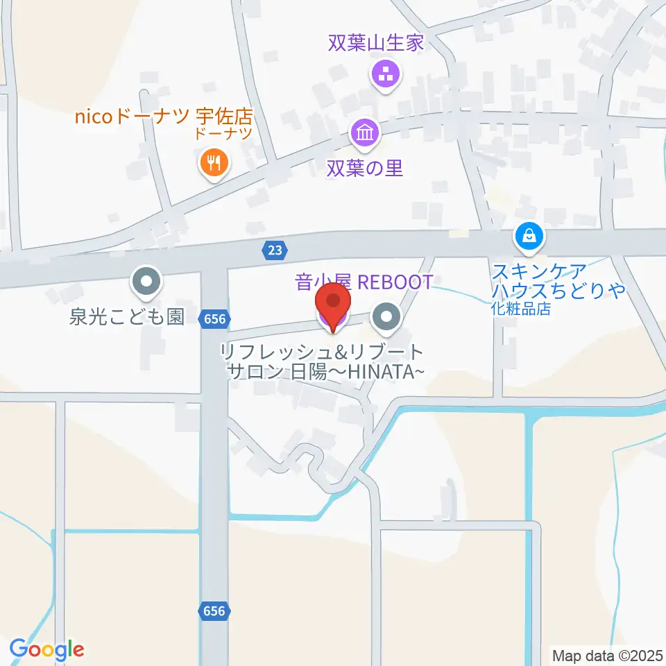 音小屋REBOOT周辺のファミレス・ファーストフード一覧地図