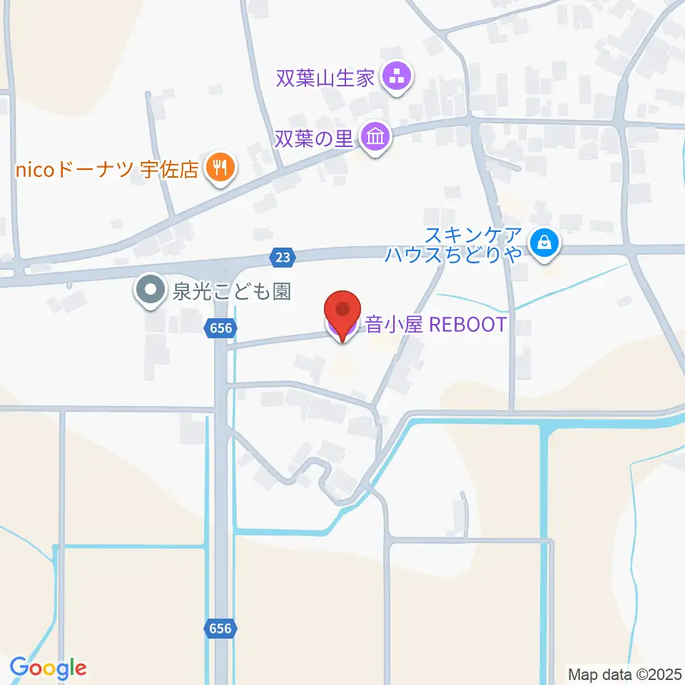 音小屋REBOOT周辺のファミレス・ファーストフード一覧地図