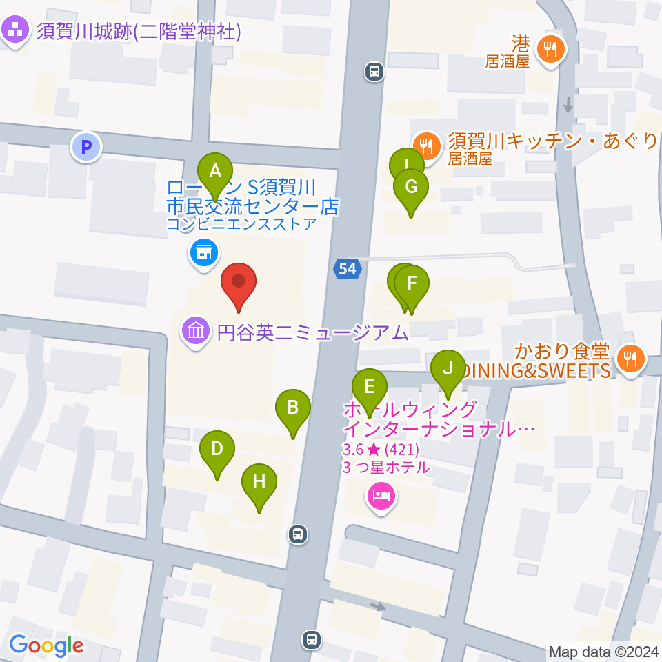 ウルトラFM周辺のファミレス・ファーストフード一覧地図