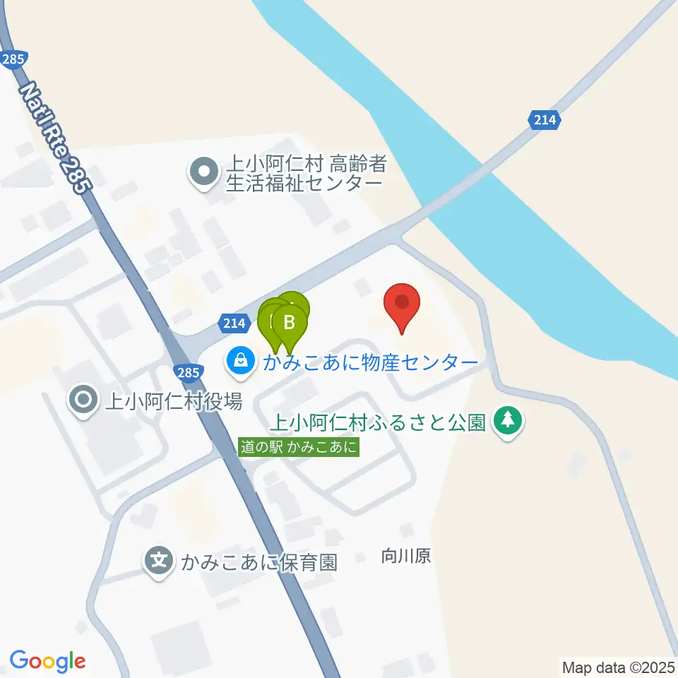 上小阿仁村生涯学習センター周辺のファミレス・ファーストフード一覧地図