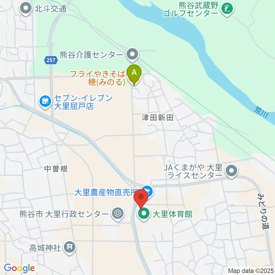 大里生涯学習センター「あすねっと」周辺のファミレス・ファーストフード一覧地図