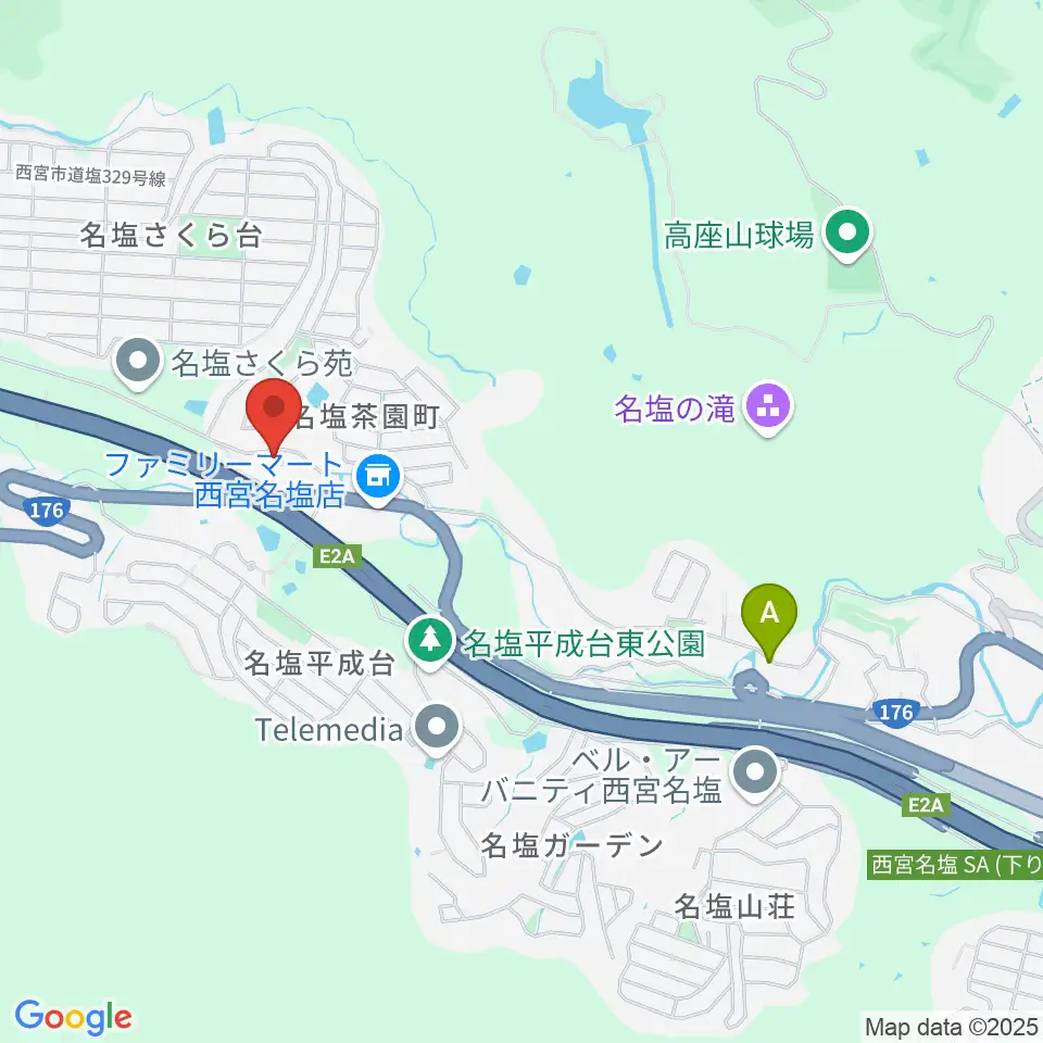 志間ギター・ウクレレ教室周辺のファミレス・ファーストフード一覧地図
