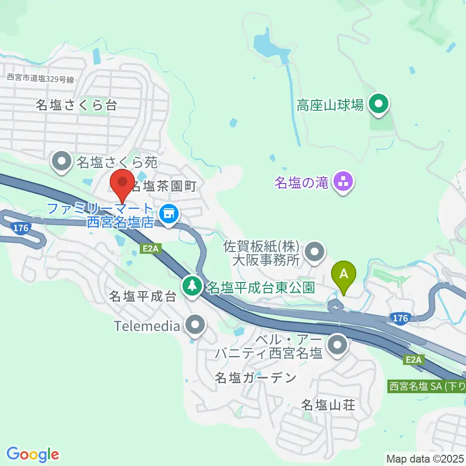 志間ギター・ウクレレ教室周辺のファミレス・ファーストフード一覧地図
