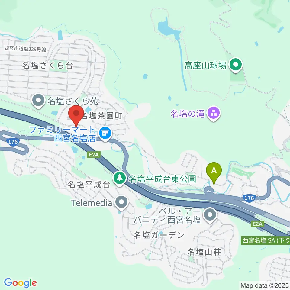 志間ギター・ウクレレ教室周辺のファミレス・ファーストフード一覧地図