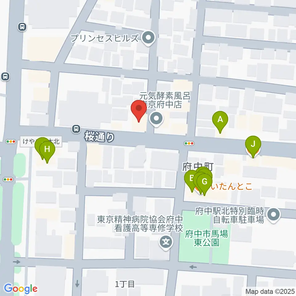 ラジオフチューズ周辺のファミレス・ファーストフード一覧地図